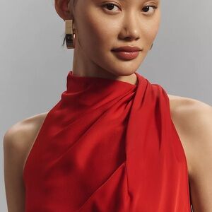 NEW - ASTR Red High Neck Isa Top